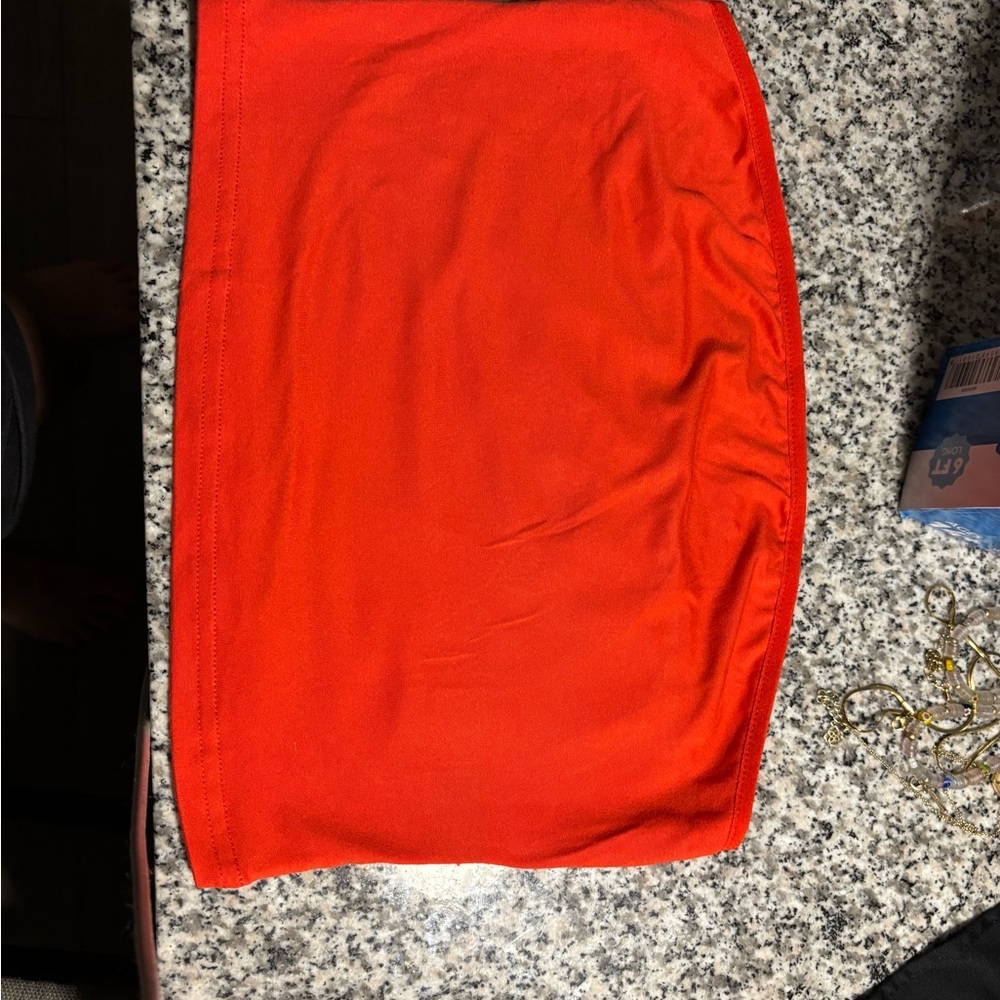 SHEIN Red Ruched Mini Crop Top for Night Out